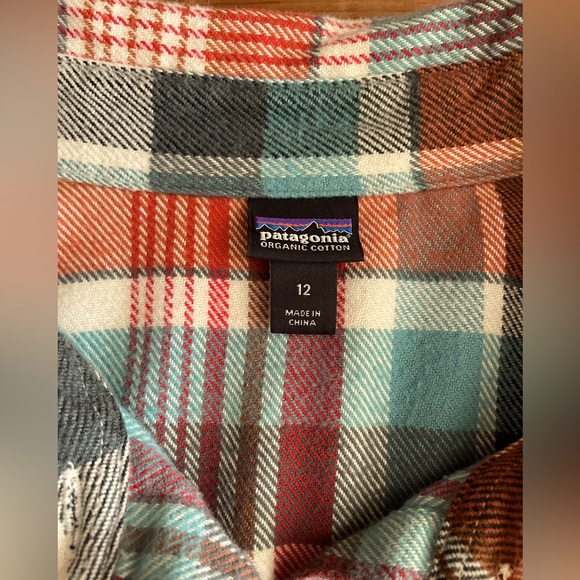 🟨🟩Patagonia Organic Cotton Flannel sz 12 🟩🟧 - Picture 2 of 8